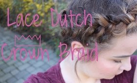 LACE DUTCH CROWN BRAID FOR SHOULDER LENGTH HAIR//HAIR TUTORIAL//7BEARSARAH