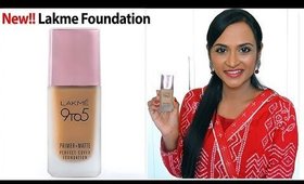 NEW!! Lakme 9 To 5 Primer+Matte Foundation Tamil Review & Demo - Tan/Brown Skintones