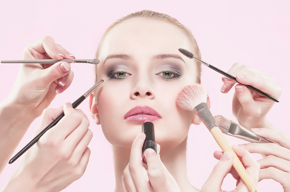 Image result for woman applying make up