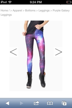 These are purple galaxy leggings from Choies.