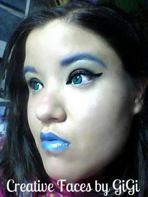 Futuristic Angel look done for Halloween