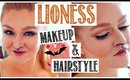 HALLOWEEN TUTORIAL: LIONESS HAIR & MAKEUP!
