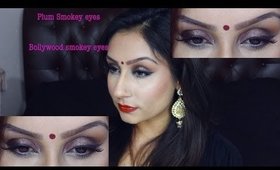 Drugstore Tutorial Plum glitter smokey eye indian pakistani party makeup  || Raji Osahn