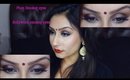 Drugstore Tutorial Plum glitter smokey eye indian pakistani party makeup  || Raji Osahn