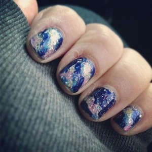 Galaxy style nails