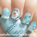 Olaf! Frozen Inspired Nail Art 