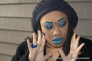 i AM THE BLUEPRINT. 
i AM THE BLUEPRINT. (Make up done by: ME)
http://youtube.com/DannichickflygirlMUA Twitter:@Dannichick
Eyes: Magnolia Makeup "Crushed" and "Mystique"
Eyes: M.A.C Cosmetics "Parrot" and "Ricepaper"
Lips: Obsessive Compulsive Cosmetics "Rx" and "Lo-Fi"
Eyebrows: M.A.C Cosmetics "Electric Eel"
http://youtube.com/DannichickflygirlMUA