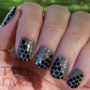 Gray and Black with Glitter