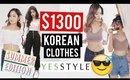$1300 YESSTYLE KOREAN CLOTHES TRY ON | Did I get ripped off??