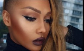 FALL KYLIE JENNER INSPIRED DARK LIP AND WINGED LINER