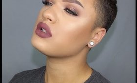 Neutral Makeup Tutorial |  Smokey Eyes & Mauve Lips