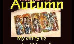 My entry to cuteglitternails nail art contest Mesi Nail Art autumn