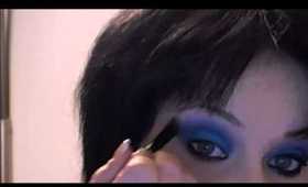 ELF 100 pallet Turquoise and purple eye makeup tutorial