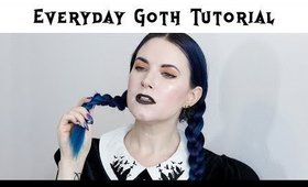 Everyday Gothic Makeup & Hair Tutorial | Mystery Makeup Swap Collab | Cruelty-free Beauty @phyrra