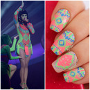 Katy Perry Inspired Neon Tribal Nails