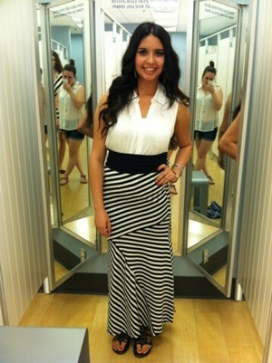 striped maximum skirt 