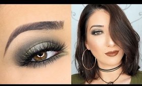 Olive Green Smokey Eye Makeup Tutorial