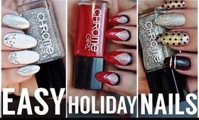 Easy Holiday Nails | Chrome Girl Polish