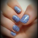 Blue & White Swirlies