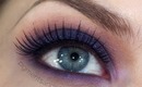 Autumn Makeup Series - Autumn Evening Inspired Purple & Orange Glittery Smokey Eye