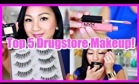 TOP 5 AFFORDABLE DRUGSTORE MAKEUP!