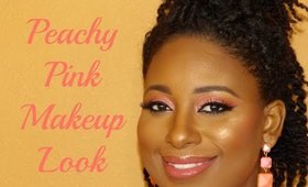 Peachy Pink Makeup Look Brown eyes Brown Skin || Vicariously Me