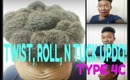 Natural Hair Protective Style Week 4: Twist, Roll, and Tuck Updo