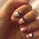Breast cancer awareness nails  