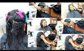 Silk Press on HEAT TRAINED HAIR!