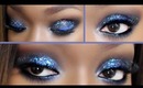 Blue Smoky Glitter Eyes #NewYears #BlackGirlsRock #Makeup Collaboration