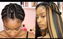 Braid Pattern for Middle Part U-part Wig with Leave Out