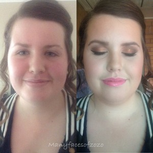 Before and after of a clients formal makeup. 