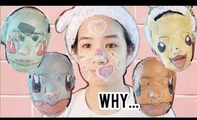 Trying JAPANESE  POKEMON Skincare & Makeup (it was terrifying)