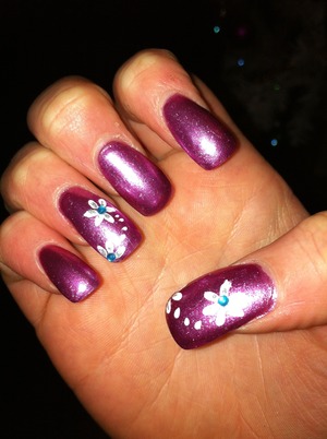Glitter pink with white flowers xx :)