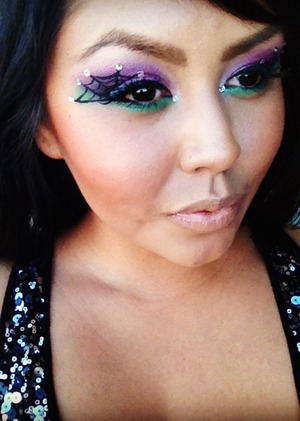 Spider web eye look.