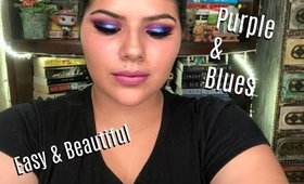 Purple & Blues Easy Makeup Look || Marya Zamora