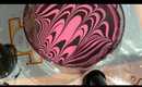 Water Marble Nail Art Pink & Grey (HD)