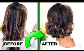 3-MINUTE ELEGANT CURLY BUN 👍🏽 | UPDO HAIRSTYLE   |  Easy HAIRSTYLES for Everyday & Prom