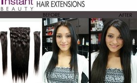Instant Beauty's 150g Deluxe Full Set Clip In Hair Extensions - Apply Them Yourself!