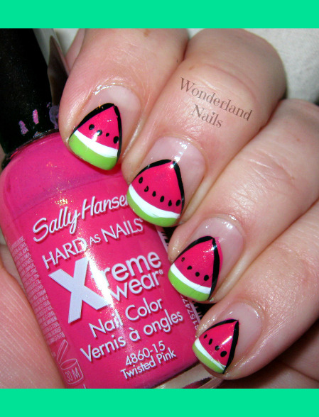Watermelon Nail Art | Summer A.'s (wonderland-nails) Photo | Beautylish