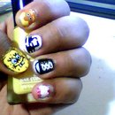 pointer: Lorax middle: Music Notes middle: Converse pinkie: Cupcake thumb: Spongebob.