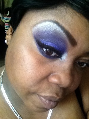3 purple shades using a sample quad from coastal scents that came with an order with extreme brow