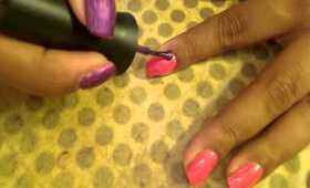 Purple Crackle or Fault Line (Finger Paints vs. China Glaze)