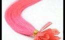 Pink U tip Fusion Nail Shape Hair Extension Strands
