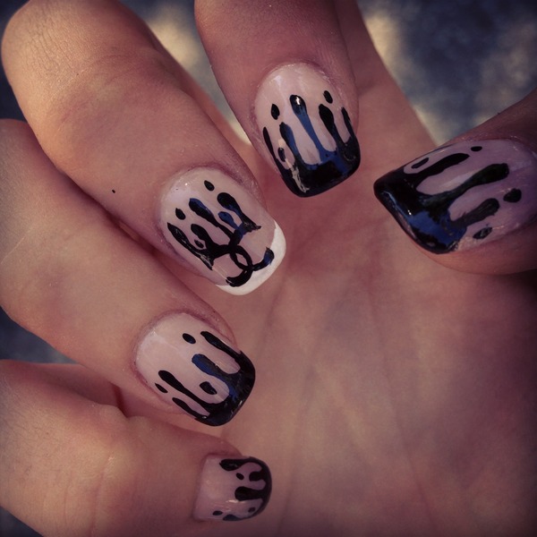 Party Perfect BLACK  GOLD Nail Designs  Chanel nails design Black gold  nails Chanel nails  Clara  Beauty MY