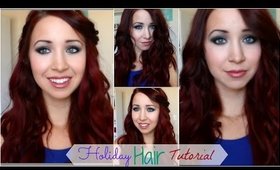 Holiday Hair Tutorial | Voluminous Curls & Rope Headband