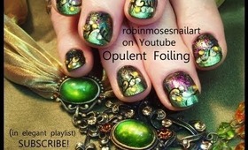 ROBIN MOSES BLACK OPAL vintage nails iridescent steampunk nail art tutorial design 699