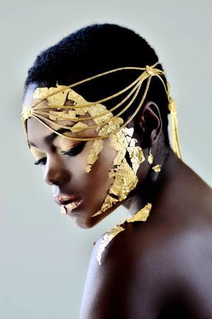 The beauty of gold leaf, I had a great time creating this look. 
