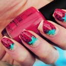 Cute, ripe strawberry nails!!
