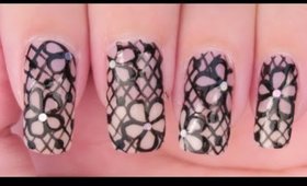 Floral Lace nail art